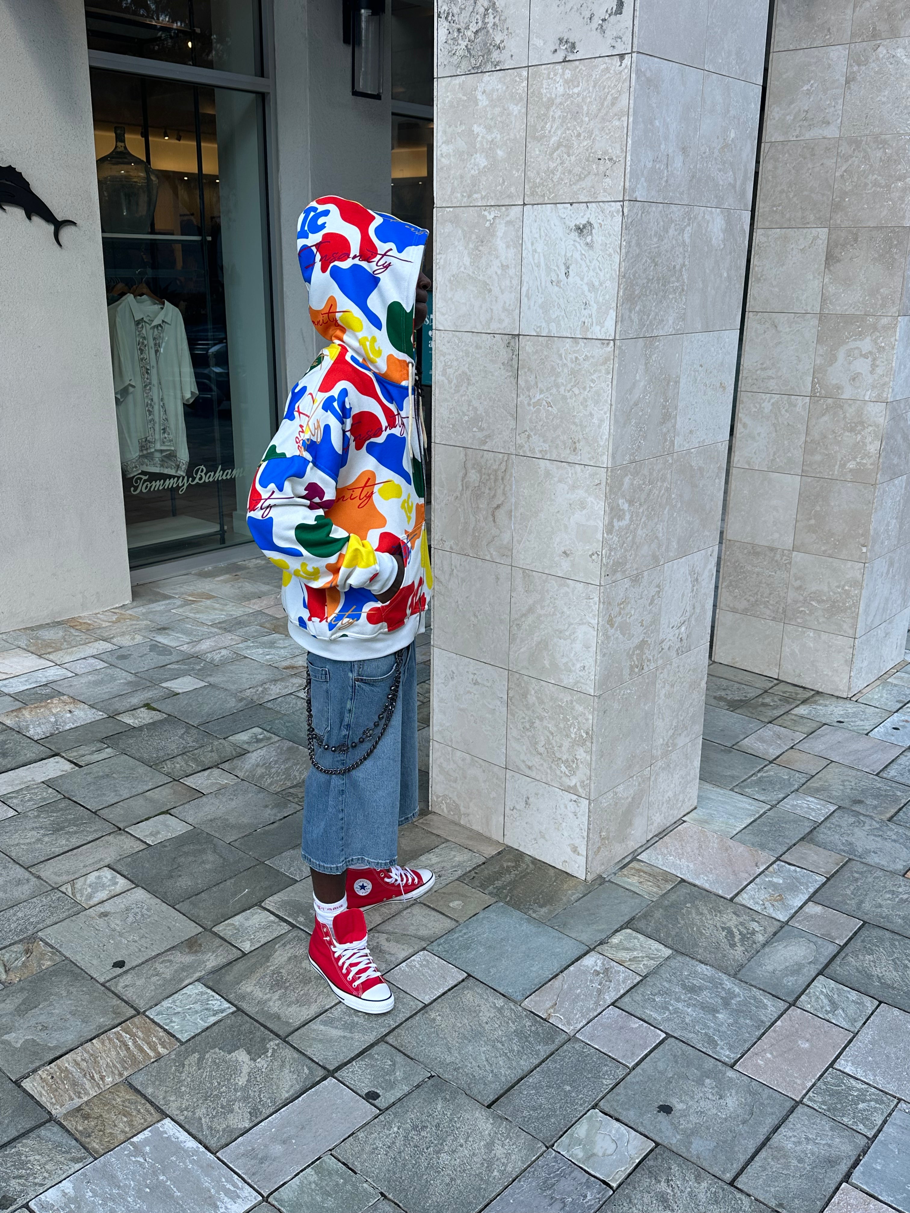 Color Camo Zip-up