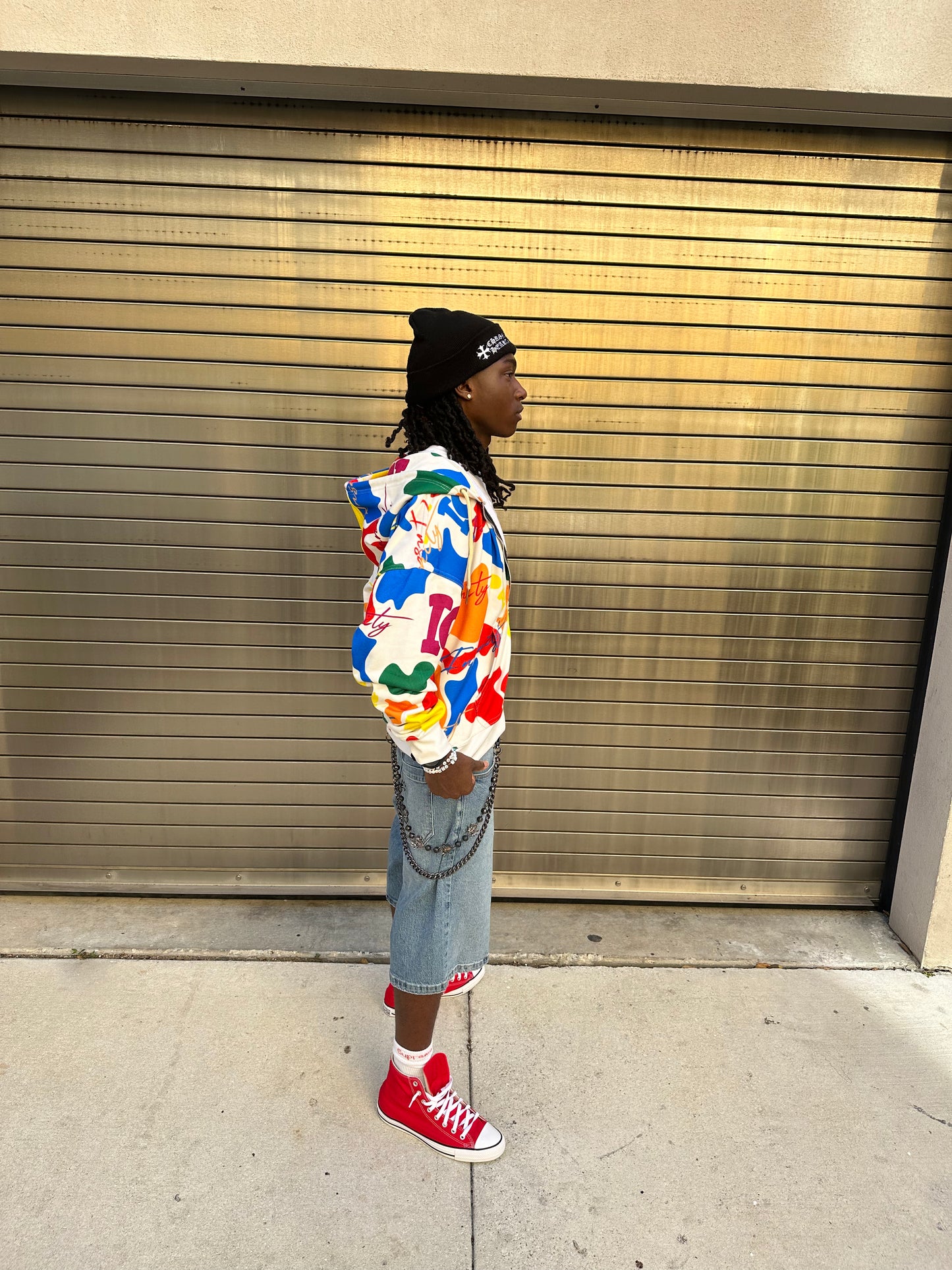 Color Camo Zip-up Hoodie