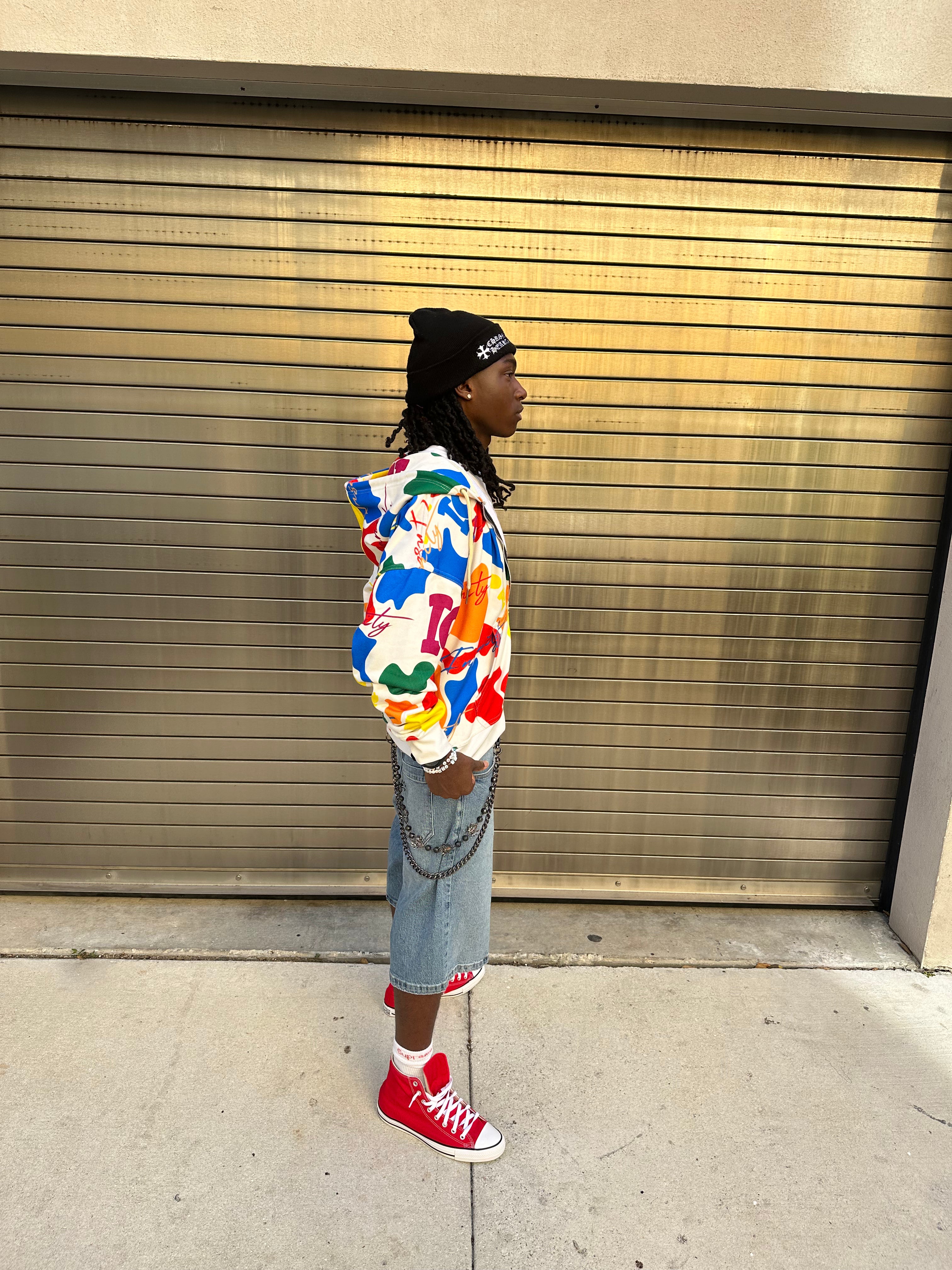 Color Camo Zip-up Hoodie